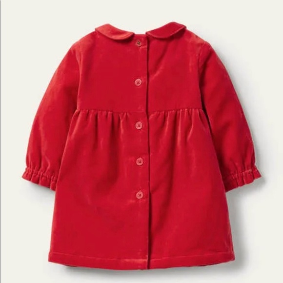NWT Mini Boden Velvet Smocked Dress - Picture 3 of 6